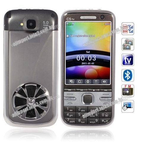 TV C5 DESBLOQUEADOS DOIS CHIPS FM TELA Touch Screen